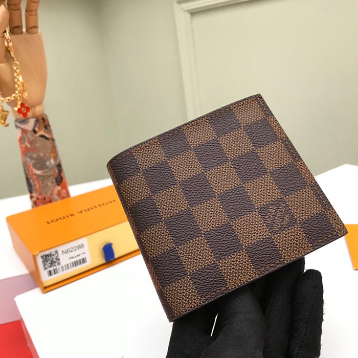 LOUIS VUITTON N62288 マルコ長財布 ダミエエベン サイズ:10.5x10.5cm