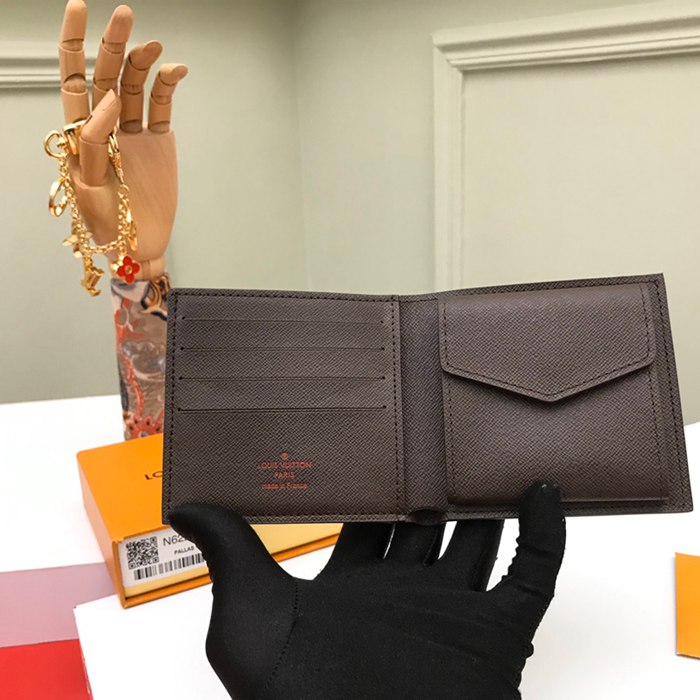 LOUIS VUITTON N62288 マルコ長財布 ダミエエベン サイズ:10.5x10.5cm