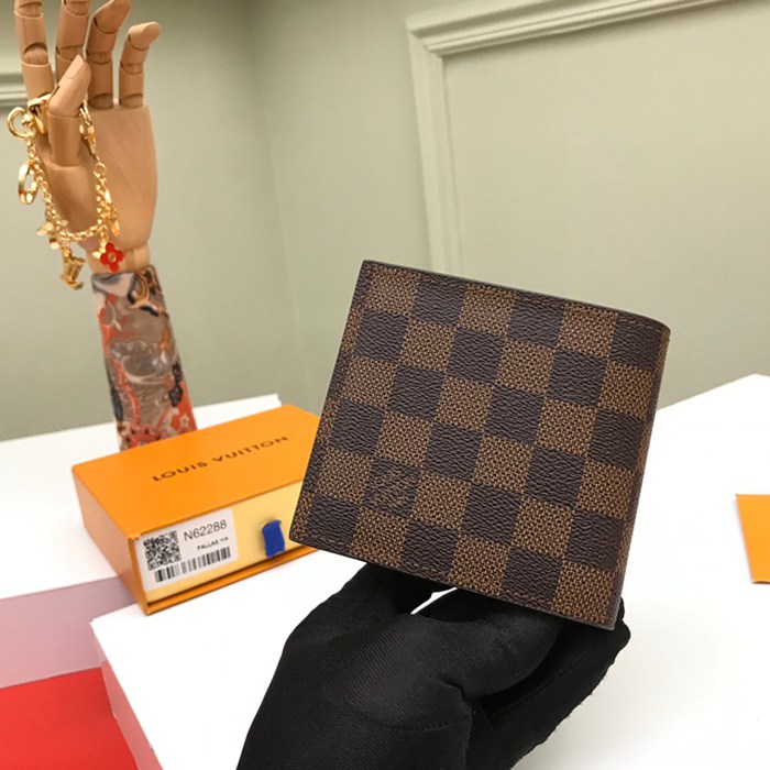 LOUIS VUITTON N62288 マルコ長財布 ダミエエベン サイズ:10.5x10.5cm