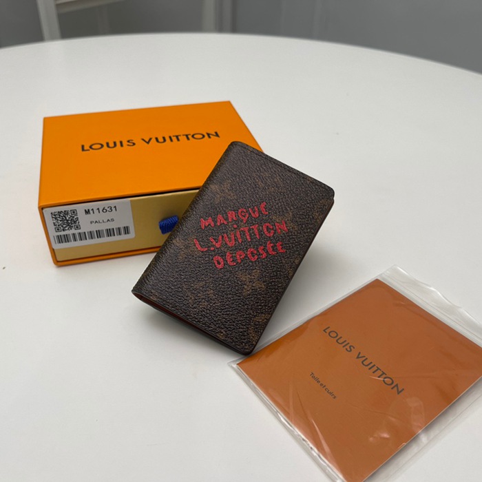 LOUIS VUITTON M11631 ポケットオーガナイザー モノグラムダスト サイズ:7.5x11.1cm