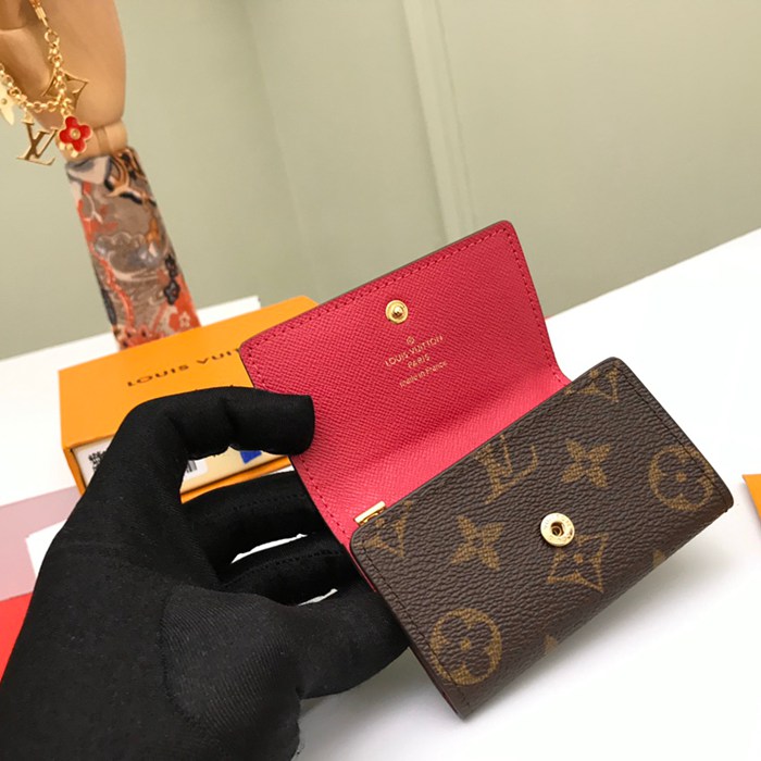 LOUIS VUITTON M62630 キーケース モノグラム ピンク サイズ:10×7cm
