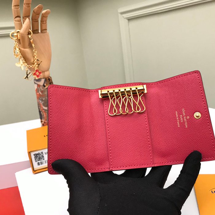 LOUIS VUITTON M62630 キーケース モノグラム ピンク サイズ:10×7cm