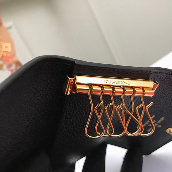 LOUIS VUITTON M64421 キーケース モノグラムアンプラント ブラック サイズ:10.5x5.5cm