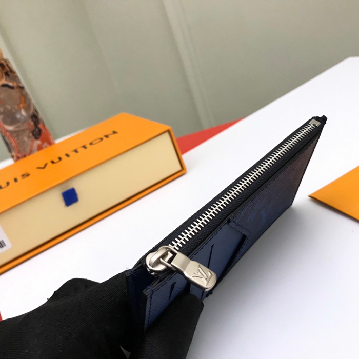 LOUIS VUITTON M30270 コインカードケース タイガ×モノグラム ブルー サイズ:8x14.5cm