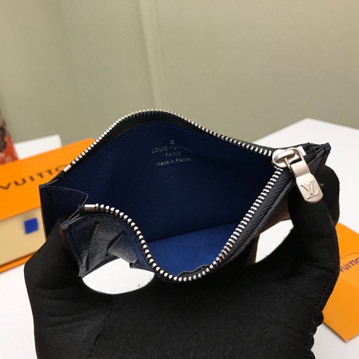 LOUIS VUITTON M30270 コインカードケース タイガ×モノグラム ブルー サイズ:8x14.5cm