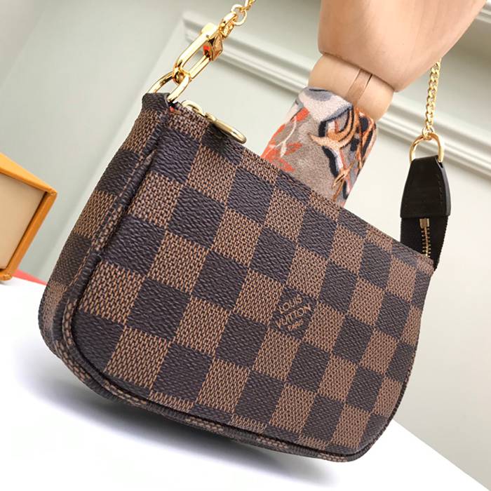 LOUIS VUITTON N58009 アクセサリーポーチ ダミエエベン サイズ:15.5x10.5cm