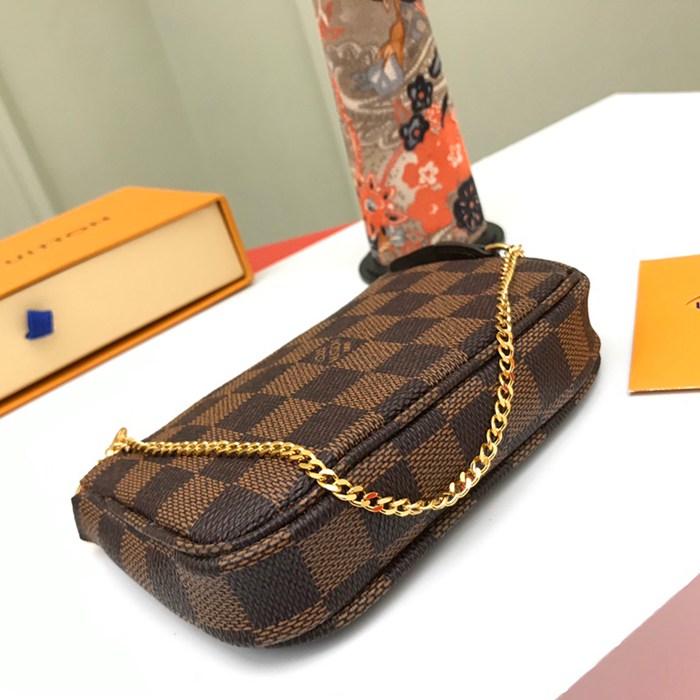LOUIS VUITTON N58009 アクセサリーポーチ ダミエエベン サイズ:15.5x10.5cm