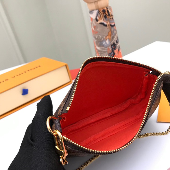 LOUIS VUITTON N58009 アクセサリーポーチ ダミエエベン サイズ:15.5x10.5cm