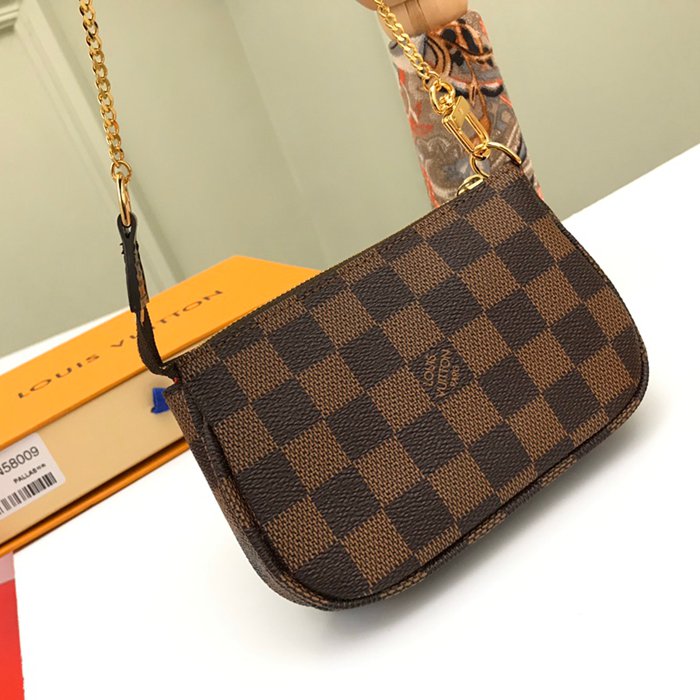 LOUIS VUITTON N58009 アクセサリーポーチ ダミエエベン サイズ:15.5x10.5cm