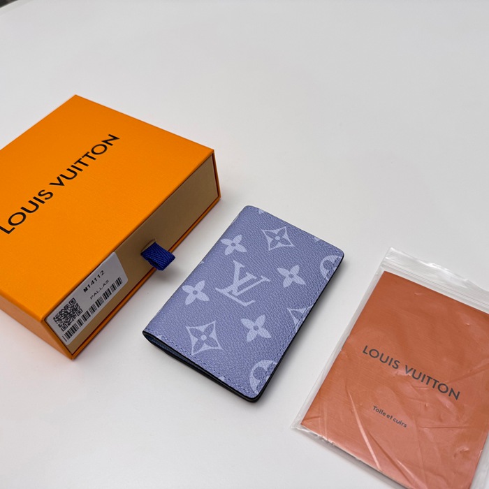 LOUIS VUITTON M14112 ポケットオーガナイザー モノグラム×タイガ ブルー サイズ:8x11cm