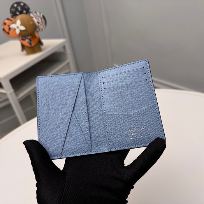 LOUIS VUITTON M14112 ポケットオーガナイザー モノグラム×タイガ ブルー サイズ:8x11cm