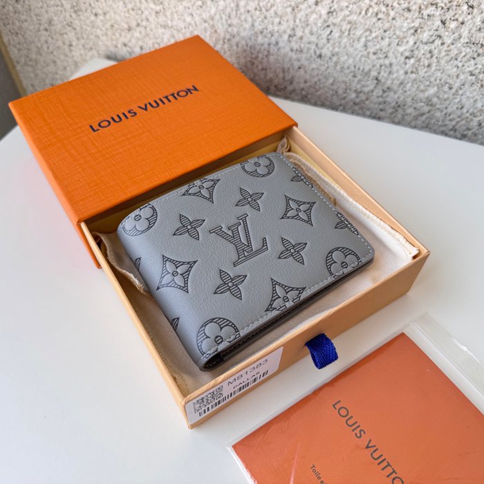 LOUIS VUITTON M81383 マルチプル短財布 モノグラムシャドウ グレー サイズ:11.5x9x1.5cm