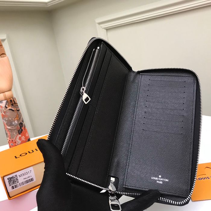 LOUIS VUITTON M30317 ジッピー縦型長財布 タイガ ブラック サイズ:20x10cm