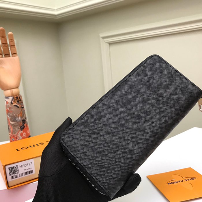LOUIS VUITTON M30317 ジッピー縦型長財布 タイガ ブラック サイズ:20x10cm