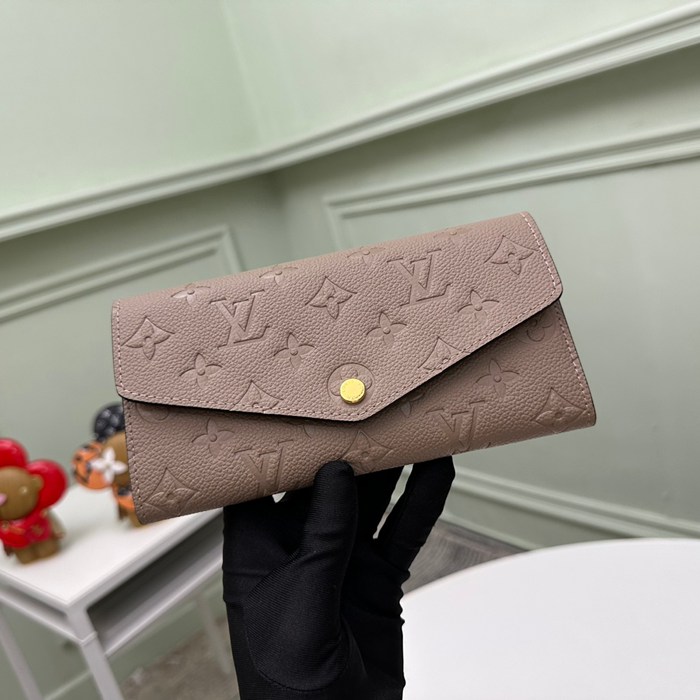 LOUIS VUITTON M82256 サラ長財布 モノグラムアンプラント ベージュ サイズ:19x10.5cm