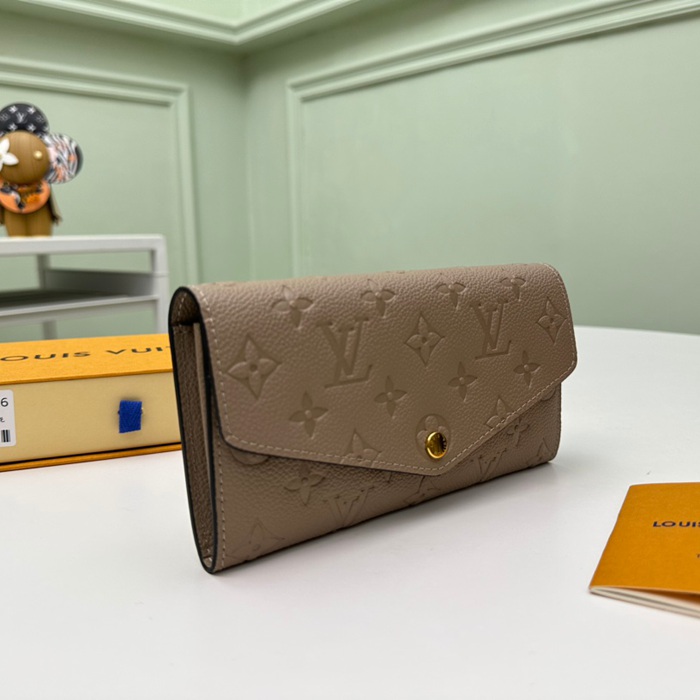 LOUIS VUITTON M82256 サラ長財布 モノグラムアンプラント ベージュ サイズ:19x10.5cm