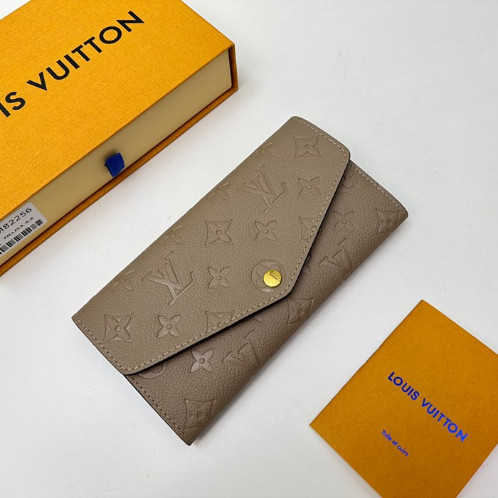 LOUIS VUITTON M82256 サラ長財布 モノグラムアンプラント ベージュ サイズ:19x10.5cm