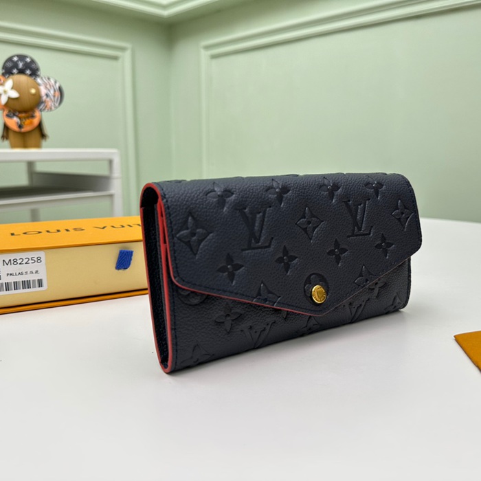 LOUIS VUITTON M82258 サラ長財布 モノグラムアンプラント ブルー サイズ:19x10.5cm