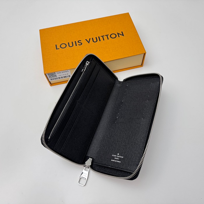 LOUIS VUITTON N63095 メンズ縦型ジッピー長財布 ダミエグラファイト サイズ:19x10cm