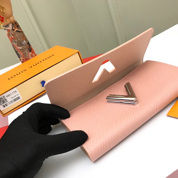 LOUIS VUITTON M61178 ツイスト長財布 エピ ピンク サイズ:19x10.5x2.5cm