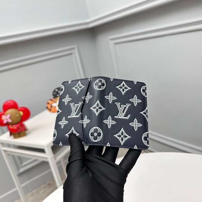 LOUIS VUITTON M83378 ポケットオーガナイザー モノグラムシャドウ ブルー サイズ:7.5x11.1cm