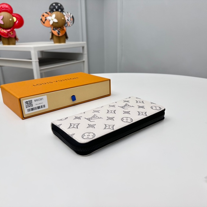 LOUIS VUITTON M83381 縦型ジッピー長財布 モノグラムシャドウ アイボリー サイズ:20x10cm