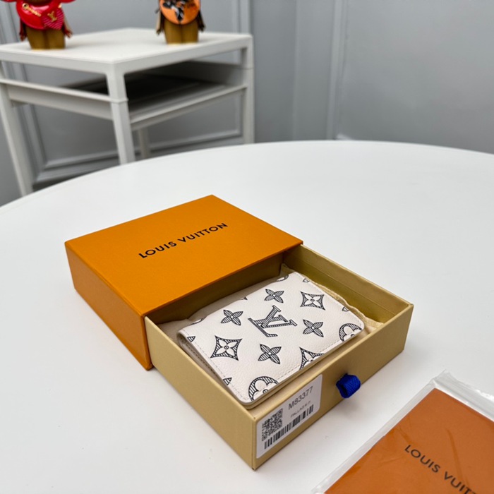 LOUIS VUITTON M83377 ポケットオーガナイザー モノグラムシャドウ アイボリー サイズ:7.5x11.1cm