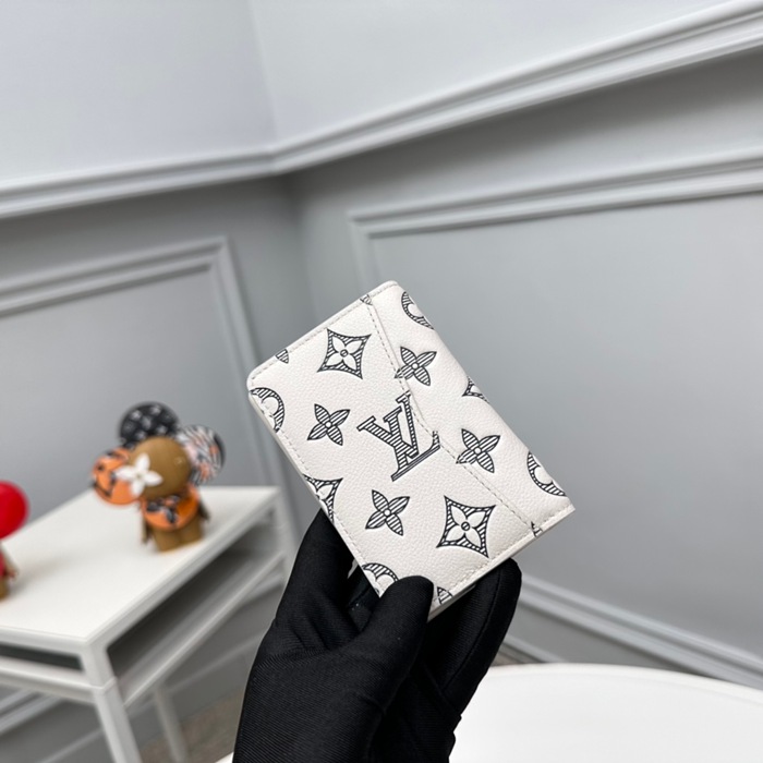 LOUIS VUITTON M83377 ポケットオーガナイザー モノグラムシャドウ アイボリー サイズ:7.5x11.1cm
