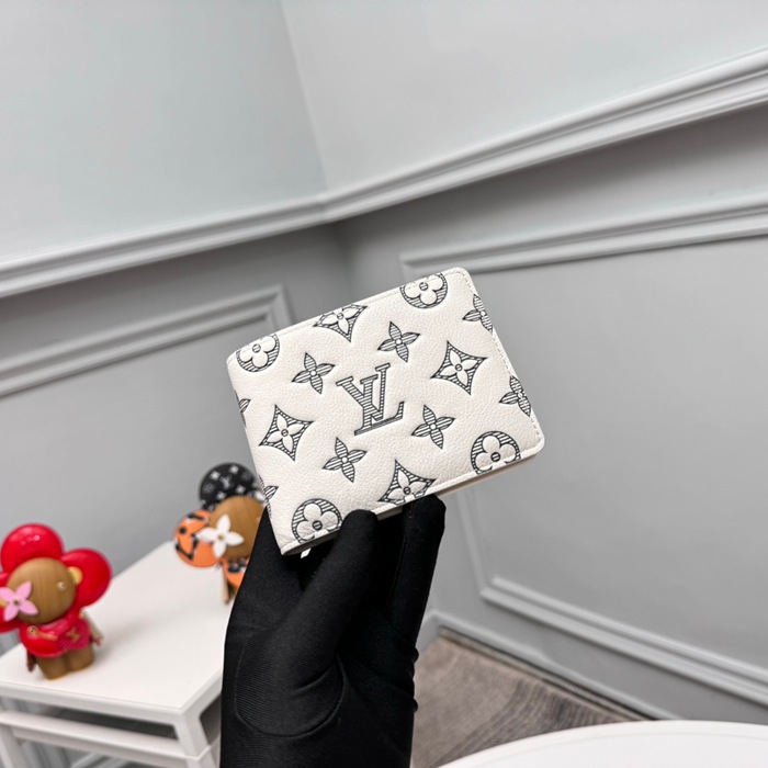 LOUIS VUITTON M83380 マルチプル短財布 モノグラムシャドウ ホワイト サイズ:11.5x9x1.5cm