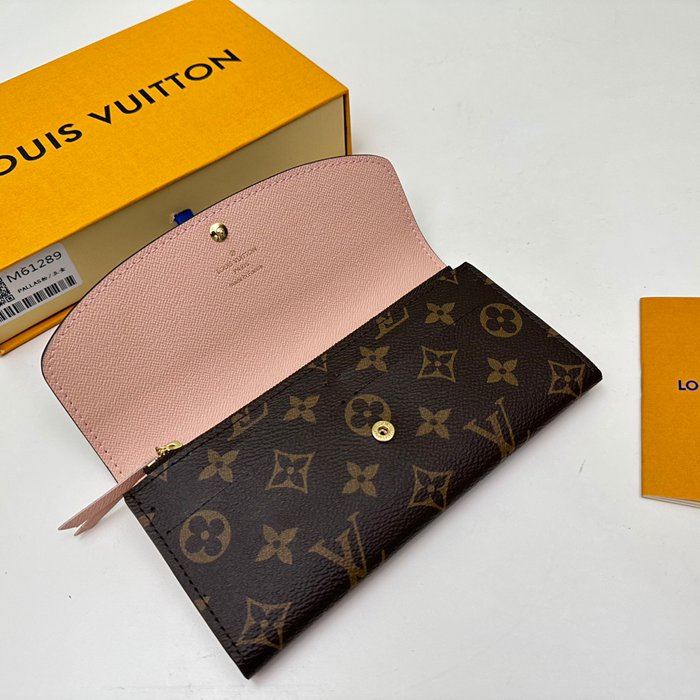 LOUIS VUITTON M61289 エミリー長財布 モノグラム ピンク サイズ:19x10cm