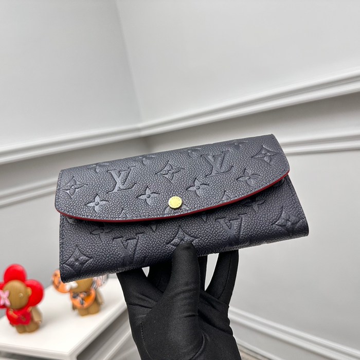 LOUIS VUITTON M69417 エミリー長財布 モノグラムアンプラント ブルー サイズ:19x10cm