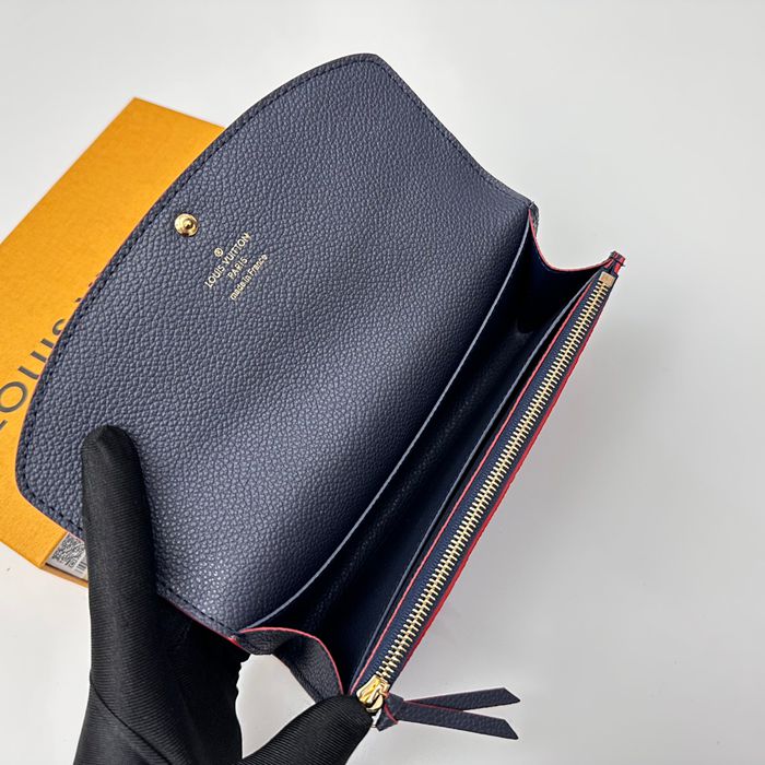 LOUIS VUITTON M69417 エミリー長財布 モノグラムアンプラント ブルー サイズ:19x10cm