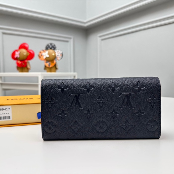 LOUIS VUITTON M69417 エミリー長財布 モノグラムアンプラント ブルー サイズ:19x10cm
