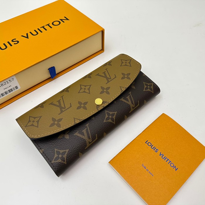 LOUIS VUITTON M82157 エミリー長財布 モノグラムリバース イエローフラワー サイズ:19x10cm