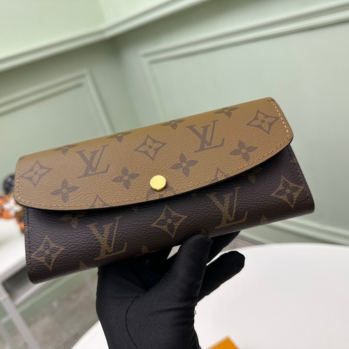 LOUIS VUITTON M82157 エミリー長財布 モノグラムリバース イエローフラワー サイズ:19x10cm