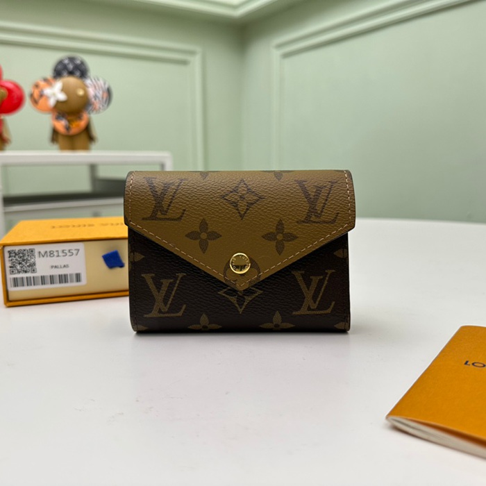 LOUIS VUITTON M81557 ヴィクトリーヌ財布 モノグラムリバース イエローフラワー サイズ:12x9.5x1.5cm