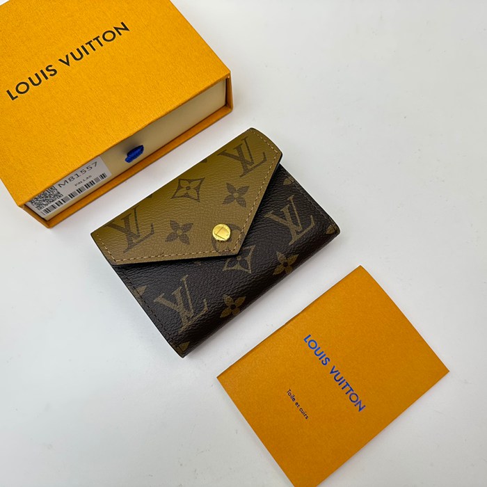 LOUIS VUITTON M81557 ヴィクトリーヌ財布 モノグラムリバース イエローフラワー サイズ:12x9.5x1.5cm