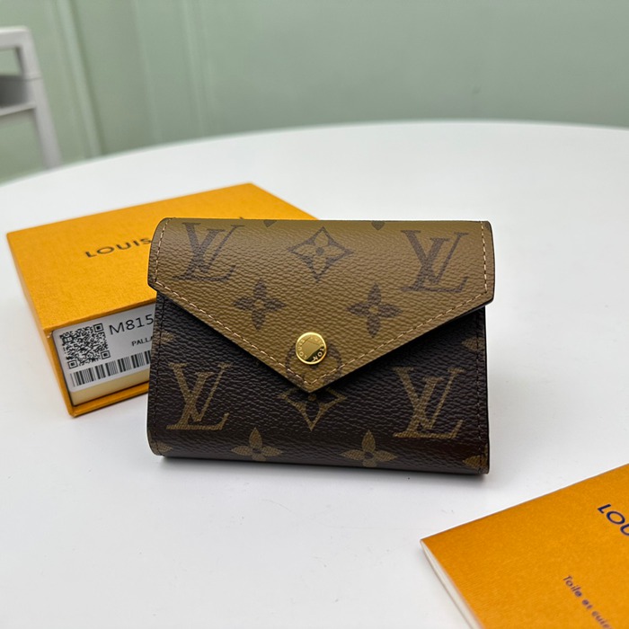 LOUIS VUITTON M81557 ヴィクトリーヌ財布 モノグラムリバース イエローフラワー サイズ:12x9.5x1.5cm