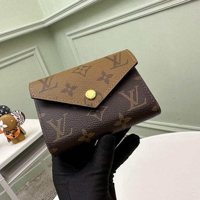 LOUIS VUITTON M81557 ヴィクトリーヌ財布 モノグラムリバース イエローフラワー サイズ:12x9.5x1.5cm