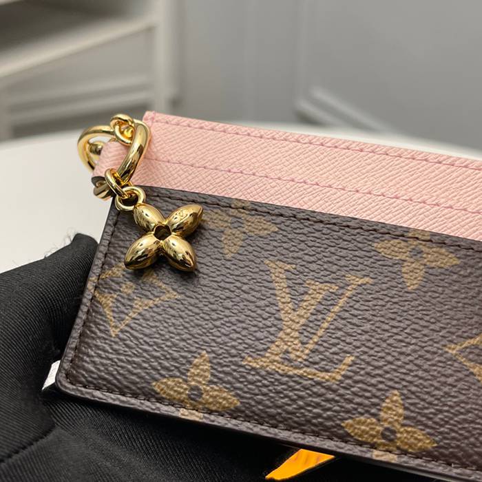 LOUIS VUITTON M82739 LVシャルムカードケース モノグラム ピンク サイズ:10.2x7.3x0.3cm