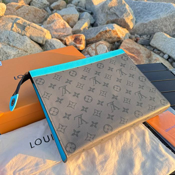 LOUIS VUITTON M11466 ポシェット ボヤージュ 中 モノグラムエクリプスリバース サイズ:27x21cm