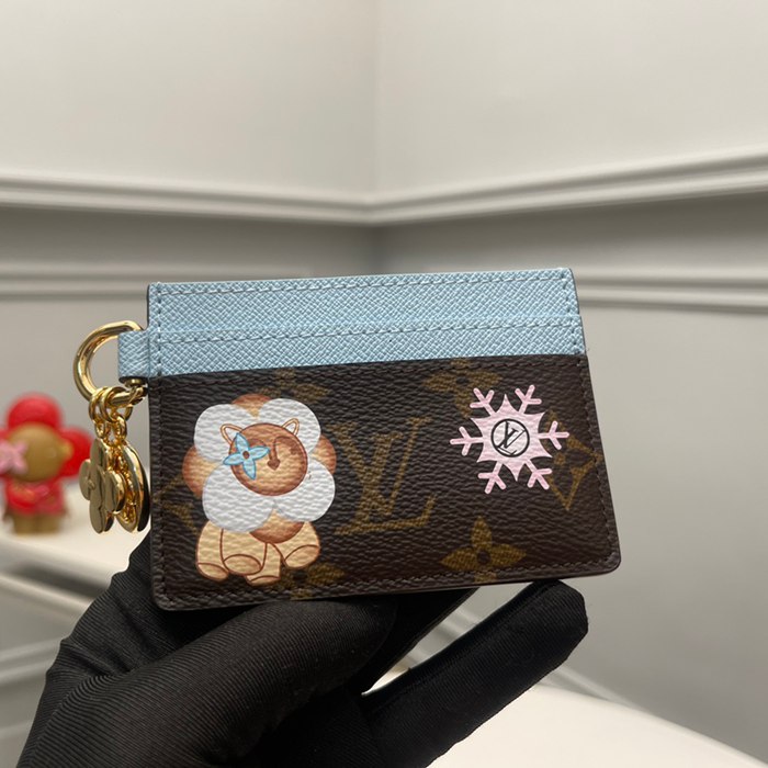LOUIS VUITTON M12227 LVシャルムカードケース 雪秀シリーズ ブルー サイズ:10.2x7.3x0.3cm