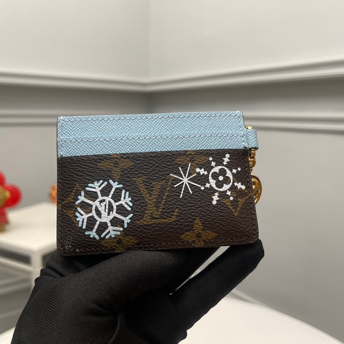 LOUIS VUITTON M12227 LVシャルムカードケース 雪秀シリーズ ブルー サイズ:10.2x7.3x0.3cm