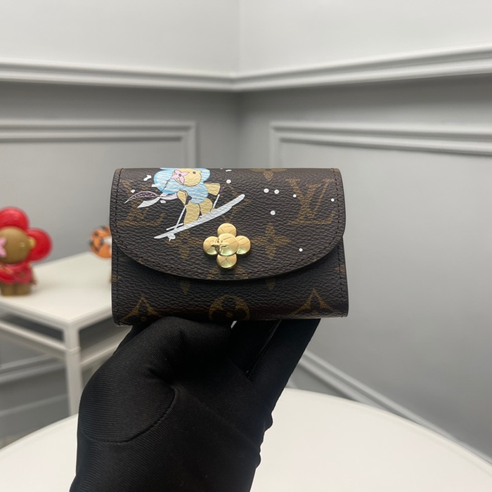 LOUIS VUITTON M12239 ロザリーゼロ財布 雪秀シリーズ ブルー サイズ:11x8x2.5cm