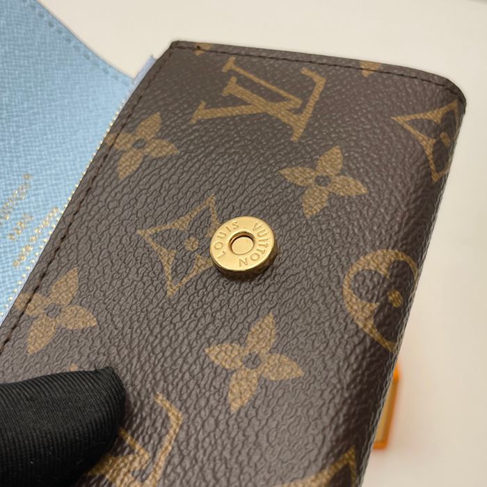 LOUIS VUITTON M12239 ロザリーゼロ財布 雪秀シリーズ ブルー サイズ:11x8x2.5cm