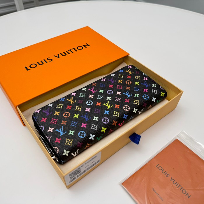 LOUIS VUITTON M13408 クレマンス長財布 村上隆コラボ ブラックマルチ サイズ:20x9cm