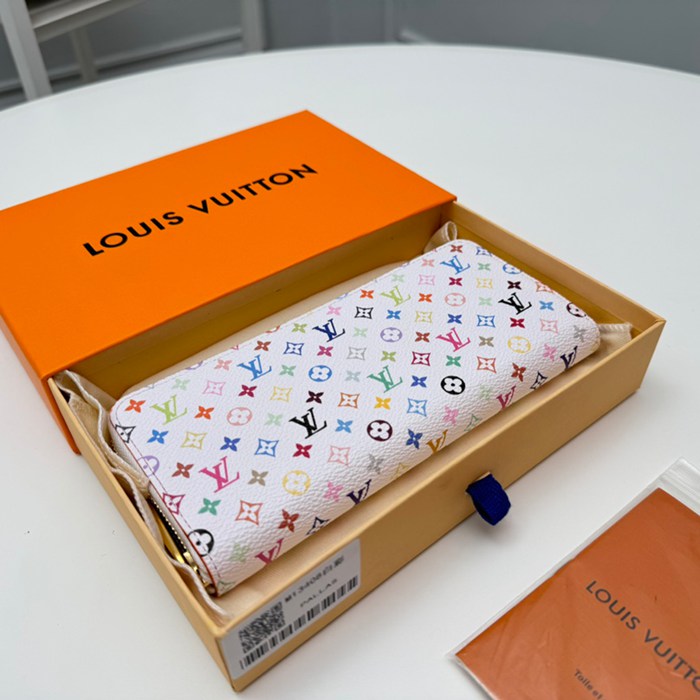 LOUIS VUITTON M13408 クレマンス長財布 村上隆コラボ ホワイトマルチ サイズ:20x9cm