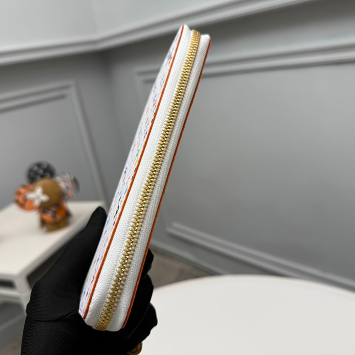 LOUIS VUITTON M13408 クレマンス長財布 村上隆コラボ ホワイトマルチ サイズ:20x9cm