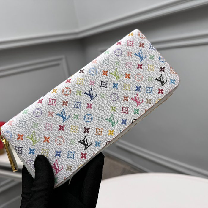 LOUIS VUITTON M13408 クレマンス長財布 村上隆コラボ ホワイトマルチ サイズ:20x9cm