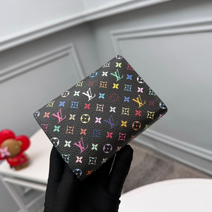 LOUIS VUITTON M14163 ヴィクトリーヌ財布 村上隆コラボ ブラックマルチ サイズ:12x9.5x2.5cm